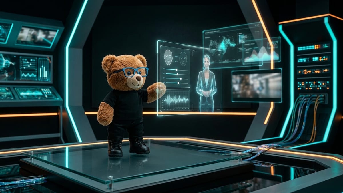 AI-аватары для бизнеса: виртуальный спикер, обучение и продажи: фирменный медвежонок БЕРДОФФ.СТУДИЯ